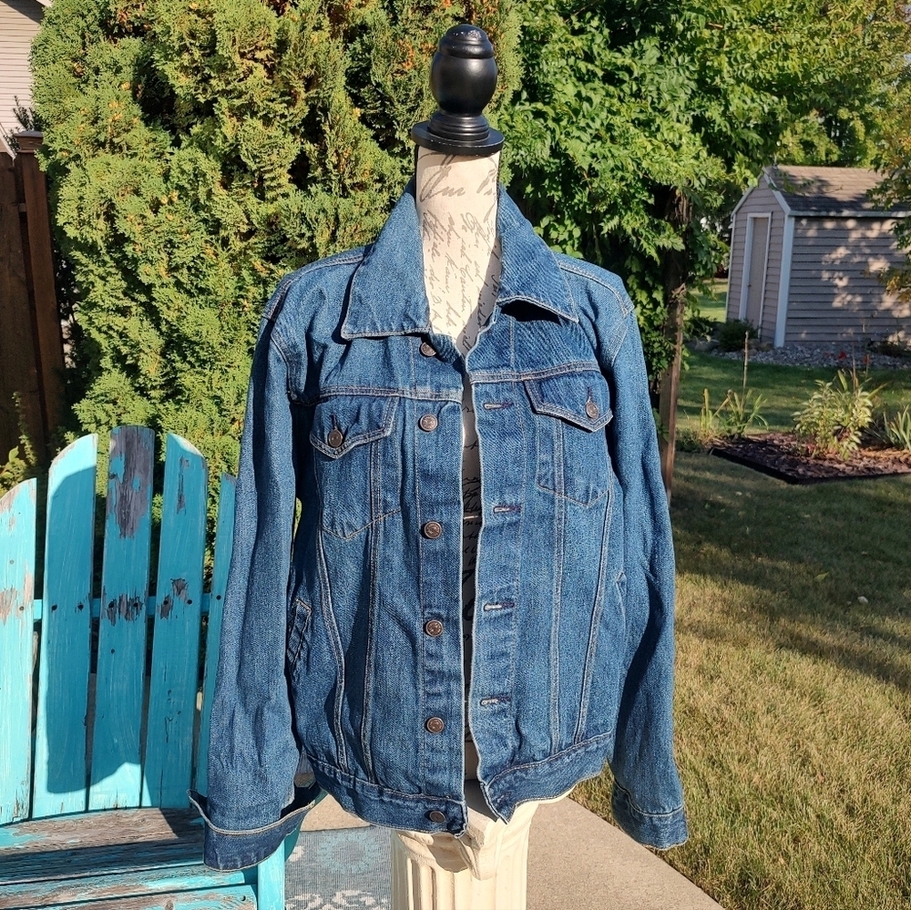 Steve & Barry's Jean Jacket Large Classic Denim Relaxed Fit!